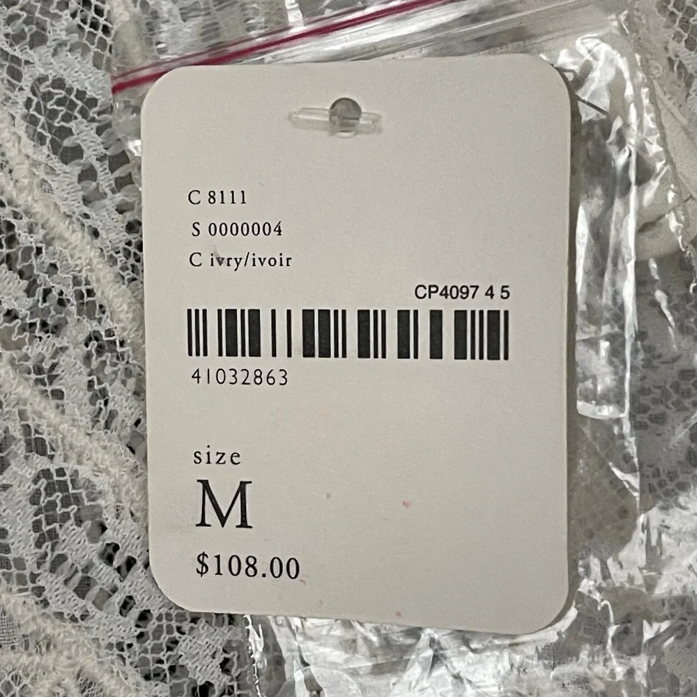 Free People Lace Sheer Tunic Top Pintuck Button Back M - Picture 14 of 16